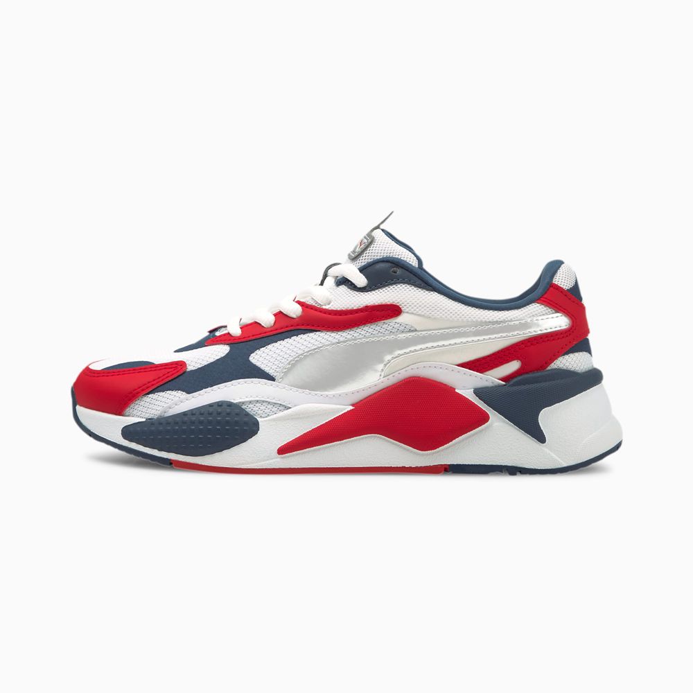 Puma RS-X³ RWB Férfi Sportcipő - Fehér/Titán/Piros ( Hungary - YSCMQ9184 )
